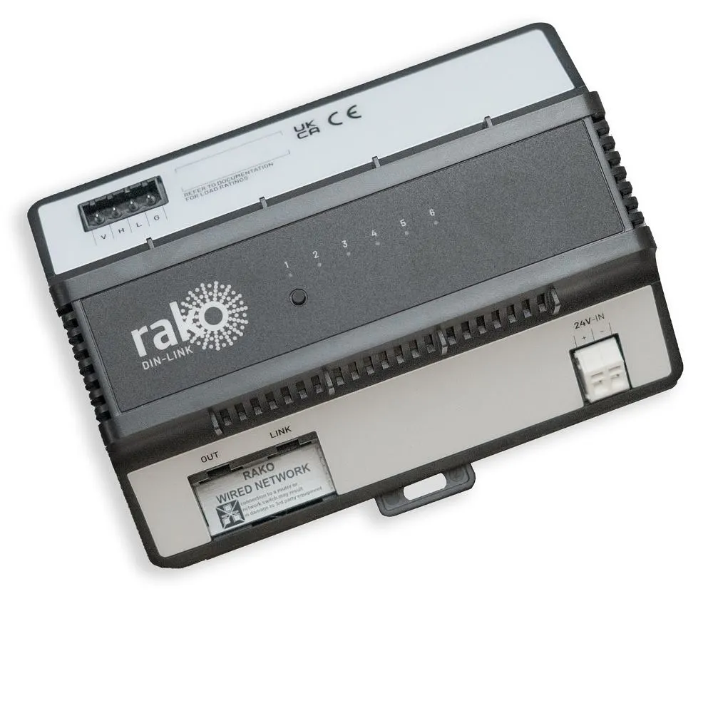 Rako | DIN-LINK | Power and Communication Unit | DIN Rail Mounted 1 RAKO DIN-LINK power and communication unit