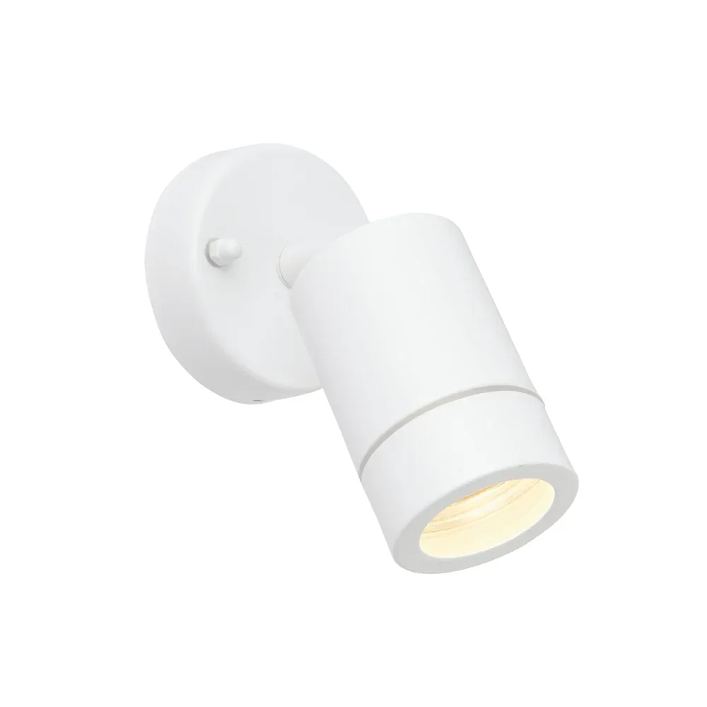 Saxby 75443 Palin Gloss White IP44 GU10 Wall Light 1 Saxby 75443 Gloss White GU10 Wall Light