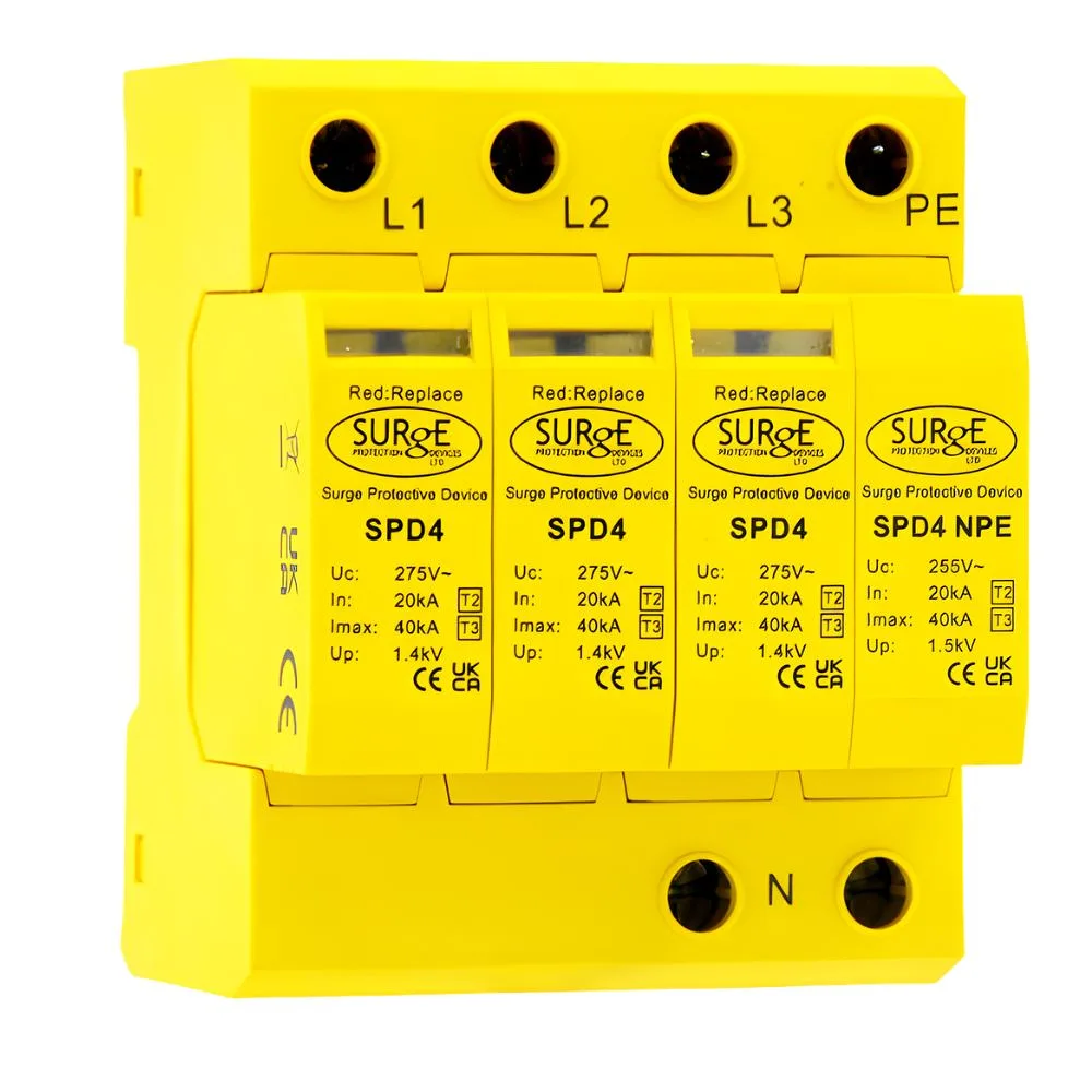 Surge Protection Devices | SPD4 | Type 2 & 3 Surge Protection Device | DIN Rail Mount with LED Indicator 1 SPD4 Type 2 & 3 Surge Protection Device