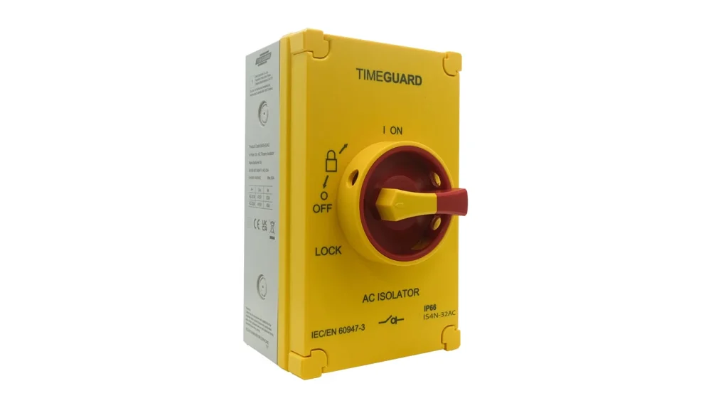 Timeguard | IS4N-32AC | 32A 4P IP66 | Rotary Isolator Switch 1 Timeguard IS4N-32AC 32A 4P IP66 Rotary Isolator Switch