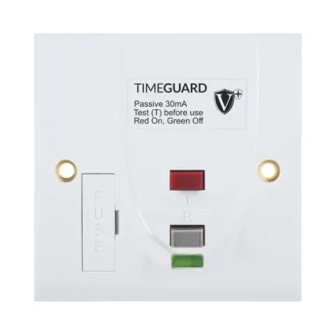 Timeguard | RCD10WPVN | Valiance+ | RCD Protected Passive Single Gang Fused Connection Unit - White 2 Timeguard RCD10WPVN Timeguard RCD10WPVN Valiance+ RCD Protected Passive Single Gang Fused Connection Unit - White 2