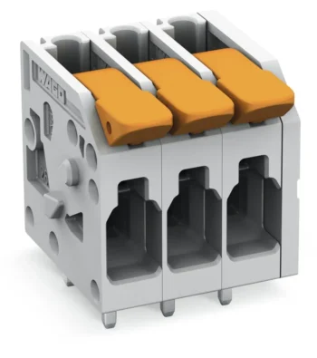 Wago 2604-1107 PCB Terminal Block - Lever - 4mm² - Pin Spacing 5mm - 7-Pole - Push-In Cage Clamp - Grey 1