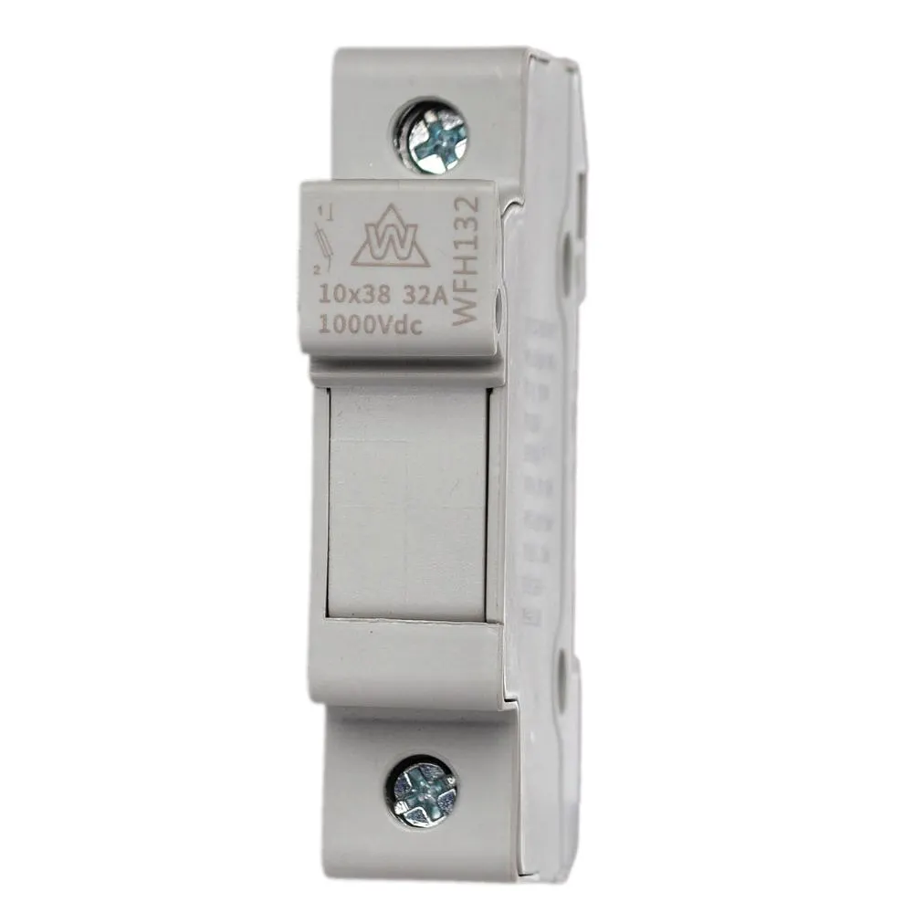 WCED | WFH132 | 1 Pole | 32A 1000V | DC Fuse Holder c/w Fuse 1 WCED WFH132 1 Pole 32A 1000V DC Fuse Holder