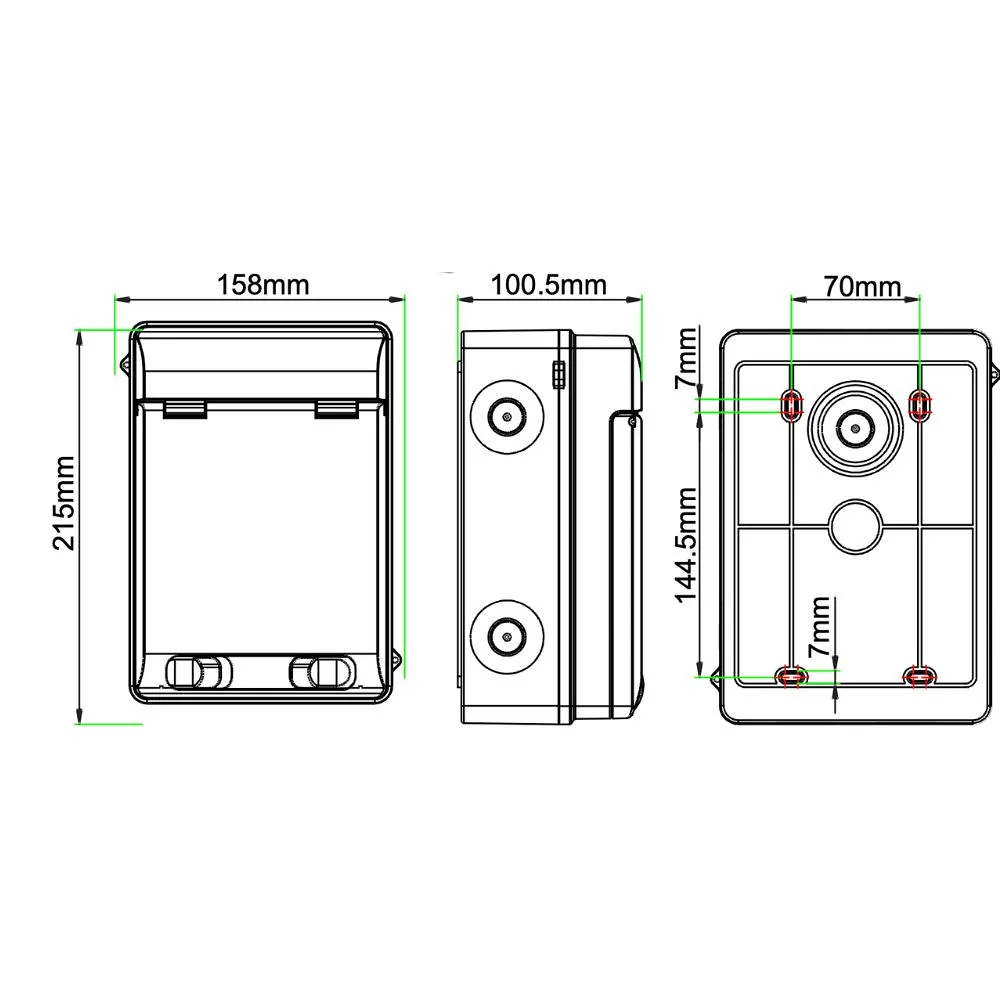 WCED | WPGU05-EV | IP65 4/5 Way Plastic Enclosure with Earth & Neutral Bars 4 WCED | WPGU05-EV | IP65 4/5 Way Plastic Enclosure with Earth & Neutral Bars