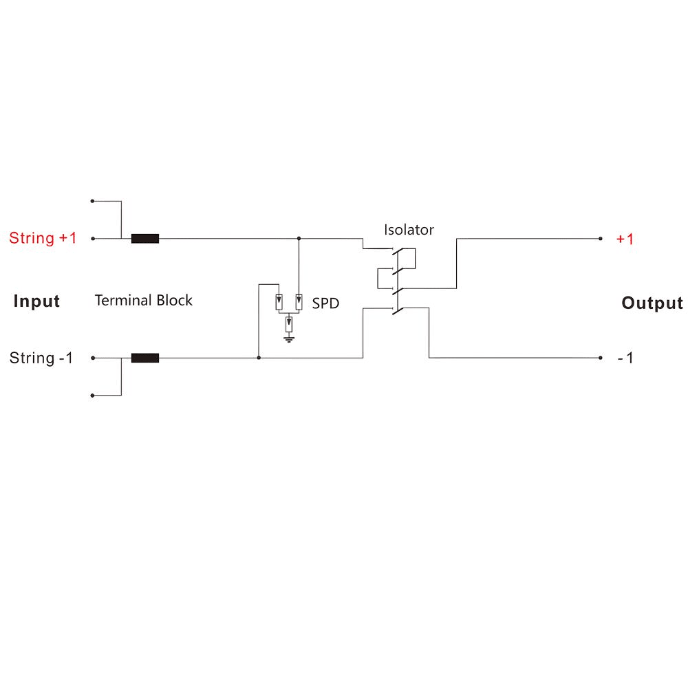 WCED | WPPV-1S1 | 1000V DC Solar Combiner Box | IP65 | 1 String In 1 String Out 4 WCED WPPV-1S1 1000V DC 1 String Solar Combiner Box IP65