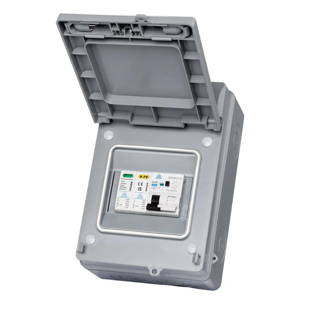 WCED | WPRC32BSP | IP65 EV Consumer Unit | Type A DP 32A B Curve RCBO & SPD 1 WCED IP65 EV Consumer Unit WPRC32BSP