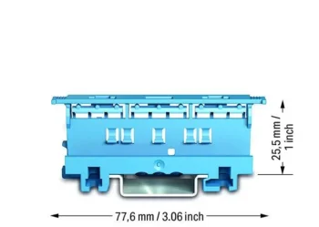 Wago 221-500/000-006 Wago 221-500/000-006 DIN Rail Mounting Carrier for 221 Series 4mm Blue - Pack of 1 2