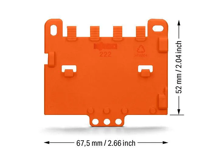 Wago 222-505 Strain Relief Plate For Mounting Carrier 221 or 222 Series 2 Wago 222-505 Wago 222-505 Strain Relief Plate For Mounting Carrier 221 or 222 Series 2