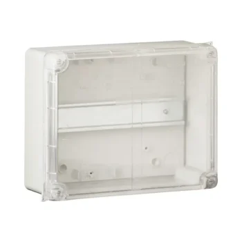 Wiska 6817LHG - CLWIB3/DR Junction Box with Clear Lid and DIN Rail - IP65 - 165 x 145 x 84mm