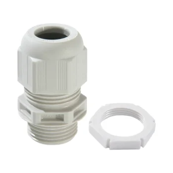 Wiska 20mm Cable Gland with Locknut - Pack of 10 - White