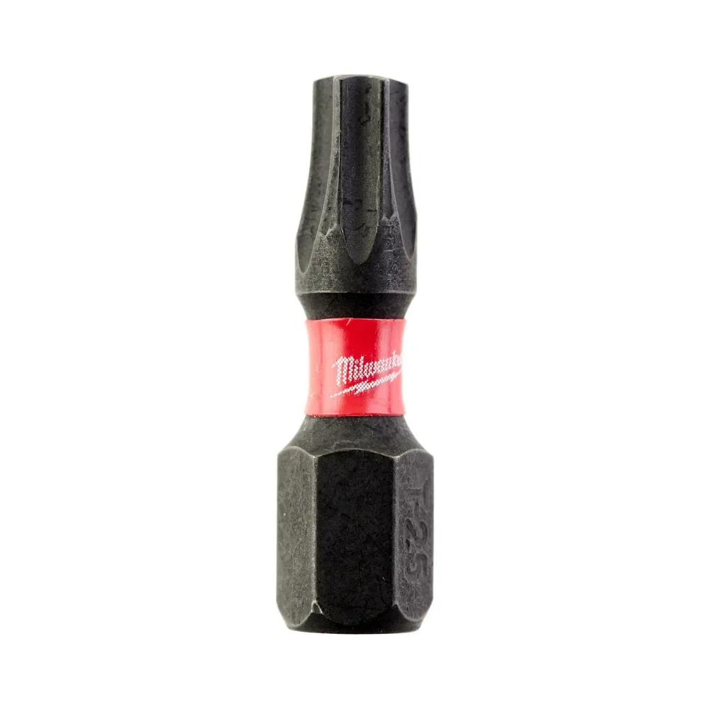 Milwaukee TORX TX25 x 25mm Impact Shockwave Screwdriver Bit - Pack of 2 1 Milwaukee TORX TX25 x 25mm Impact Shockwave Screwdriver Bit - Pack of 2