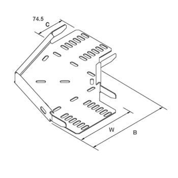 Atkore Unistrut | TUMB225/45PG | 45° Medium Duty Flat Bend | 225mm | PG 2