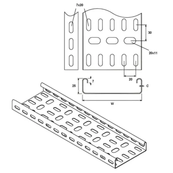 Atkore Unistrut TUMLT100/10PG - Medium Duty Cable Tray - 3 Metres 2