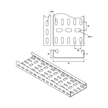 Atkore Unistrut TUMLT225/10PG - Medium Duty Cable Tray - 3 Metres 2