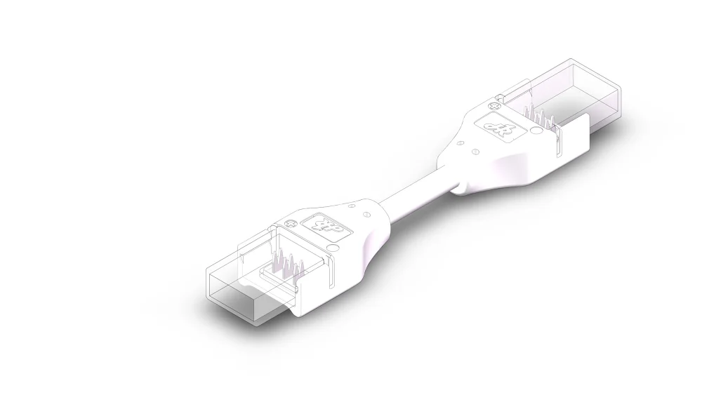 Aurora | AU-ST2208C | Chroma Flex | 8mm CX Tape to Tape Connector | 175mm | IP65 1 Aurora | AU-ST2208C | Chroma Flex | 8mm CX Tape to Tape Connector | 175mm | IP65