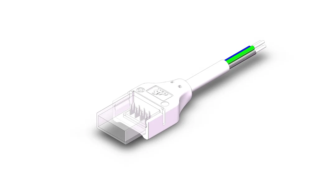 Aurora | AU-ST2310E | Chroma Flex | 10mm RGB Tape to Driver Connector | 5000mm | IP65 1 Aurora | AU-ST2310E | Chroma Flex | 10mm RGB Tape to Driver Connector | 5000mm | IP65