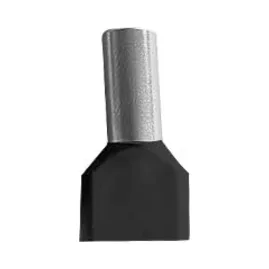 1.5 x 8mm Double Cord End Terminal - Black 1 1.5 x 8mm Double Cord End Terminal - Black