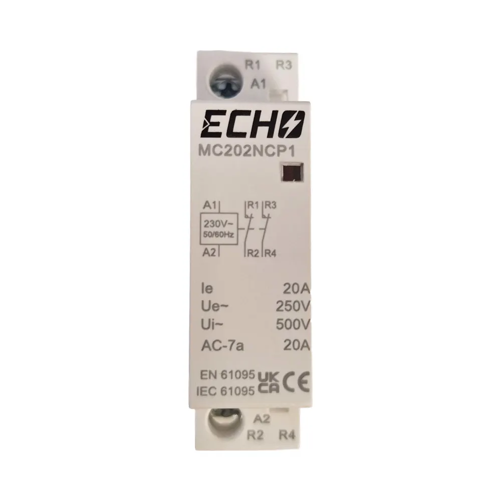 Deligo | MC202P1 | 2NO 20A AC1 230V AC | Modular Contactor 2 Deligo | MC202P1 | 2NO 20A AC1 230V AC | Modular Contactor 2