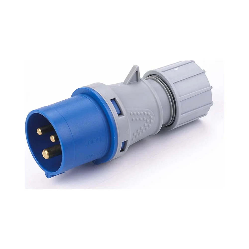 Deligo P240-16 Industrial Speed Fit 3 Pin Blue Plug 230V 16A IP44 1 Deligo P240-16 Industrial Speed Fit 3 Pin Blue Plug 230V 16A IP44