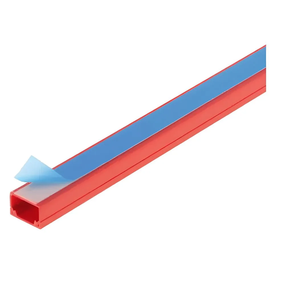 Univolt | MIKA2W SOLO RED | Self Adhesive Mini Trunking | 16 x 25mm | Red PVC | 3m 1 Dietzel Univolt MIKA2W SOLO RED/Collection Univolt | MIKA2W SOLO RED | Self Adhesive Mini Trunking | 16 x 25mm | Red PVC | 3m
