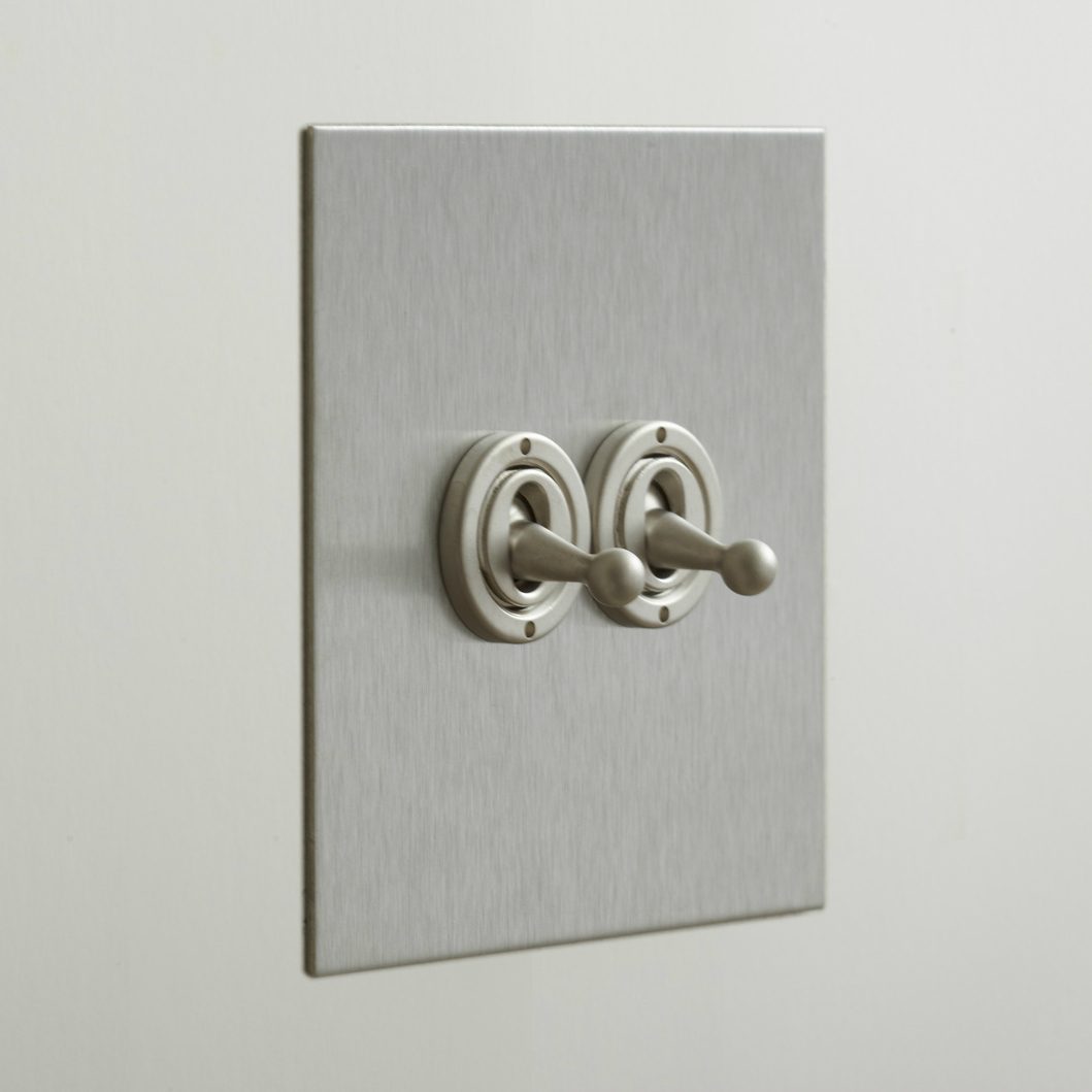 Forbes & Lomax 2GIN/SS 2 Gang Intermediate Dolly Switch - Stainless Steel Plate 1 Forbes & Lomax 2GIN/SS 2 Gang Intermediate Dolly Switch - Stainless Steel Plate