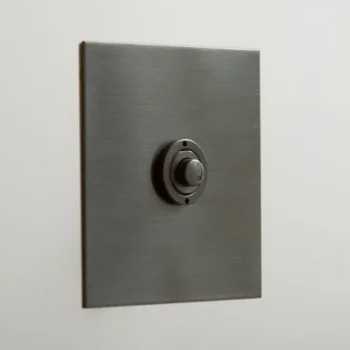 Forbes & Lomax 1GBELL/BMA 1 Gang Momentary Button Switch - Antique Bronze Plate