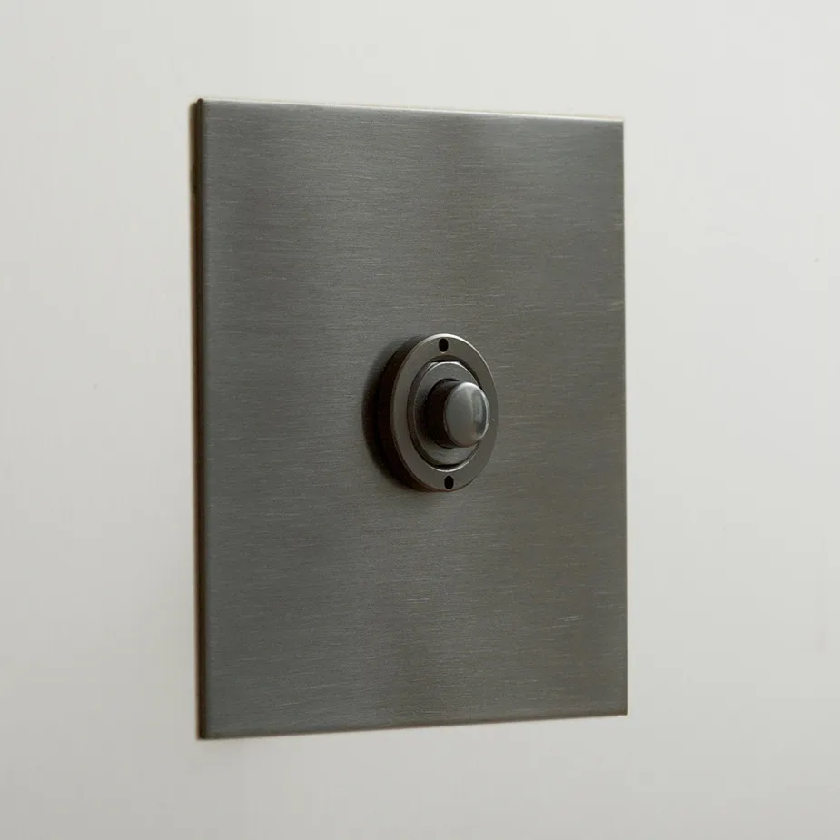 Forbes & Lomax | 1GBELL/BMA | 1 Gang Momentary Button Switch | Antique Bronze 1 Forbes & Lomax 1GBELL/BMA 1 Gang Momentary Button Switch - Antique Bronze Plate