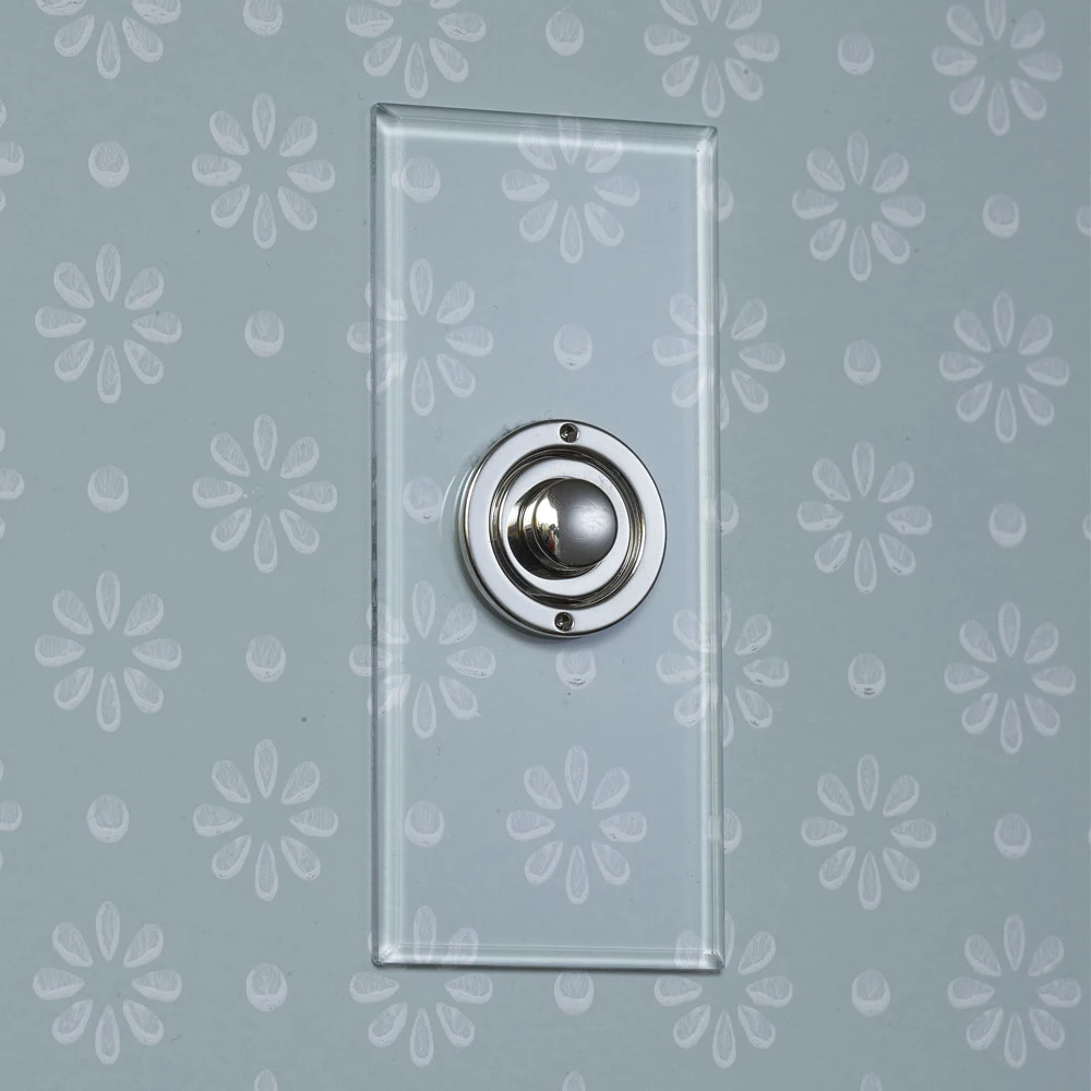 Forbes & Lomax | ABELL/N | 1 Gang Architrave Momentary Button | Invisible with Nickel 1 Forbes & Lomax ABELL/N 1 Gang Architrave Momentary Button