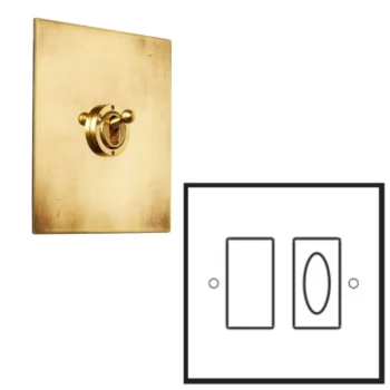 Forbes & Lomax SFC/OLB 13A Switched Fused Connection - Aged Brass