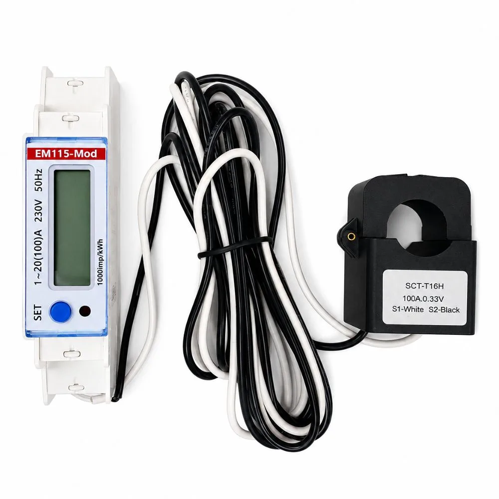 FuseBox | KWHEM115 | 100A Split-Core CT Clamp Modbus kWh Meter | Single Phase 1 KWHFM115 FuseBox | KWHEM115 | 100A Split-Core CT Clamp Modbus kWh Meter | Single Phase