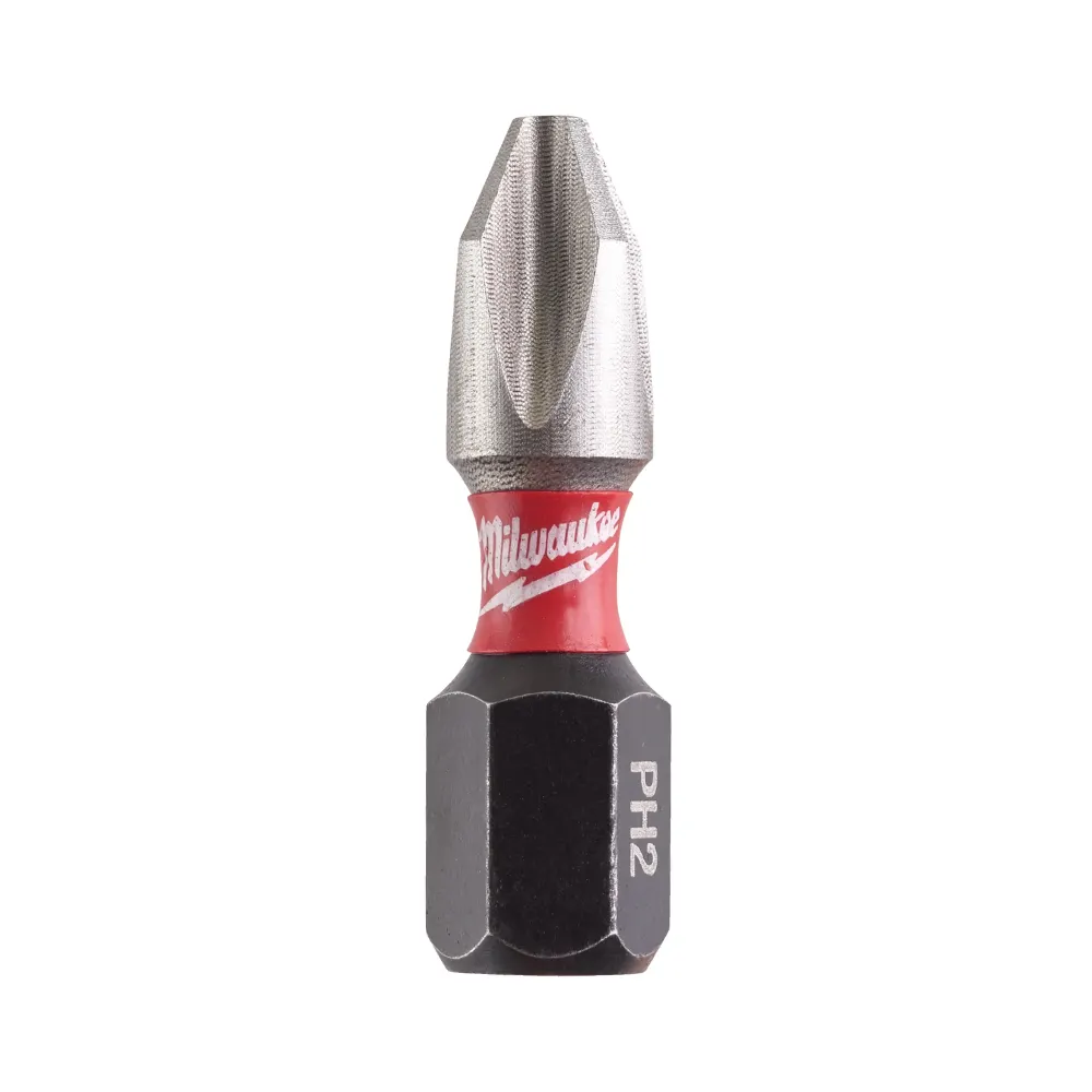 Milwaukee Shockwave Screwdriver Bit Philips PH2 x 25mm Impact Duty - Pack of 25 1 Milwaukee Shockwave Screwdriver Bit Philips PH2 x 25mm Impact Duty - Pack of 25