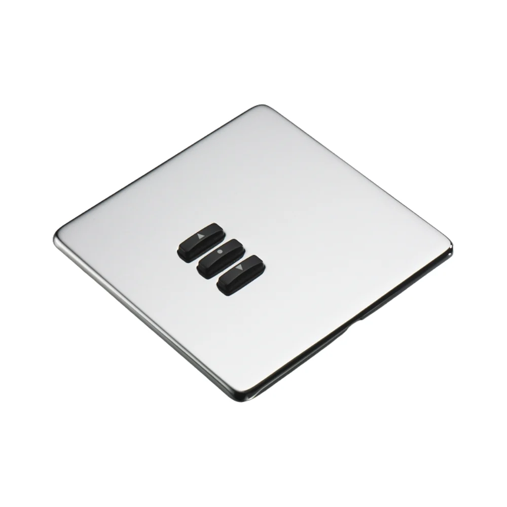 Rako WLF-030-MSS Cover Plate Kit - Single Gang 3-Button - Mirrored Stainless Steel 1 Rako WLF-030-MSS Cover Plate Kit - Single Gang 3-Button - Mirrored Stainless Steel