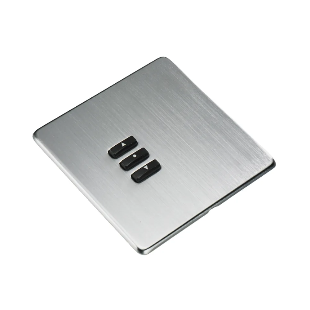 Rako WLF-030-SS Cover Plate Kit - Single Gang 3-Button - Brushed Stainless Steel 1 Rako WLF-030-SS Cover Plate Kit - Single Gang 3-Button - Brushed Stainless Steel