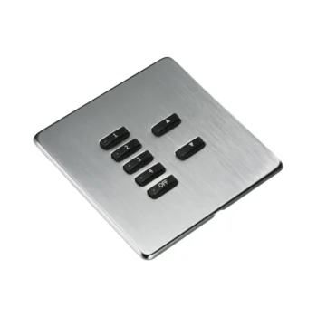 Rako WLF-070-SS Cover Plate Kit - Single Gang 7-Button - Brushed Stainless Steel