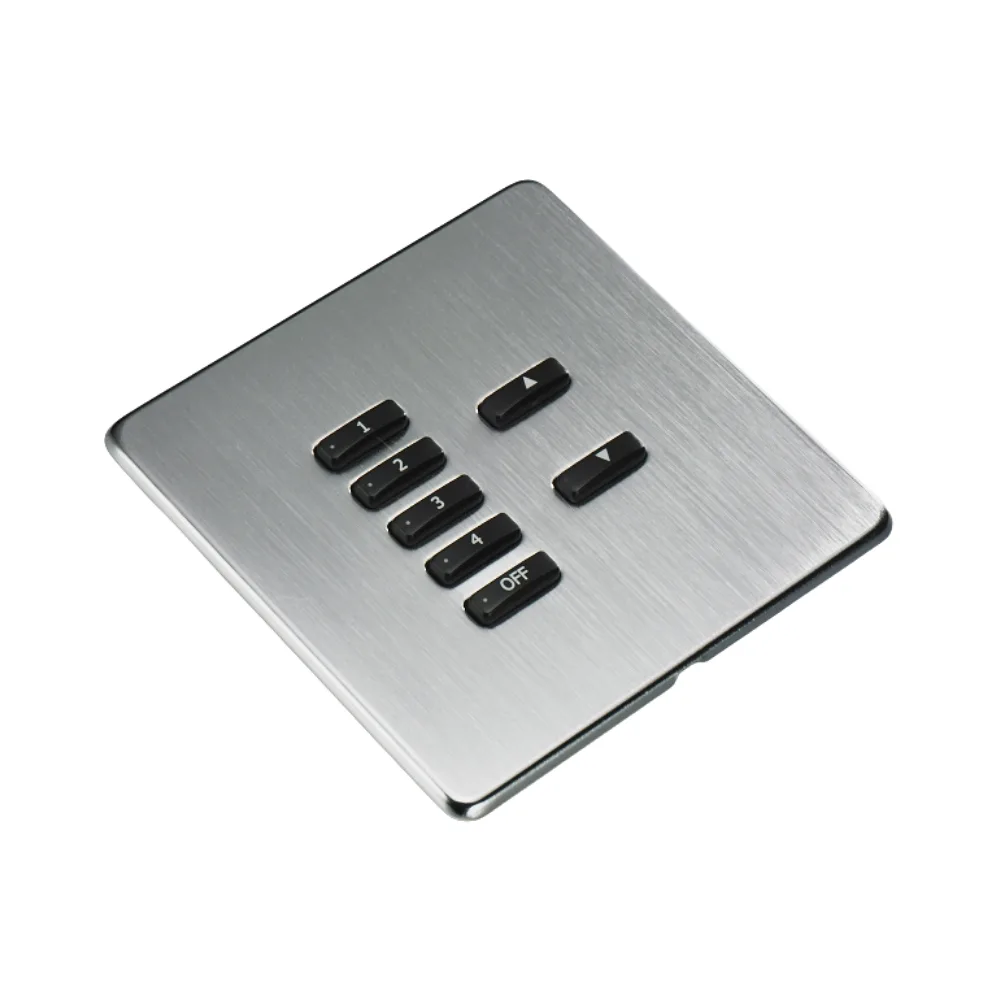 Rako WLF-070-SS Cover Plate Kit - Single Gang 7-Button - Brushed Stainless Steel 1 Rako WLF-070-SS Cover Plate Kit - Single Gang 7-Button - Brushed Stainless Steel