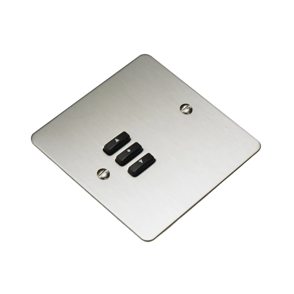 Rako WVF-030-SS Cover Plate Kit - Single Gang 3-Button - Brushed Stainless Steel 1 Rako WVF-030-SS Cover Plate Kit - Single Gang 3-Button - Brushed Stainless Steel