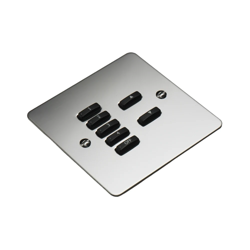 Rako WVF-070-MSS Cover Plate Kit - Single Gang 7-Button - Mirrored Stainless Steel 1 Rako WVF-070-MSS Cover Plate Kit - Single Gang 7-Button - Mirrored Stainless Steel