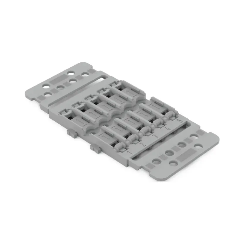 Wago 221-2505 5 Way Mounting Carrier with Strain Relief for 221-2411 1 Wago 221-2505 5 Way Mounting Carrier with Strain Relief for 221-2411