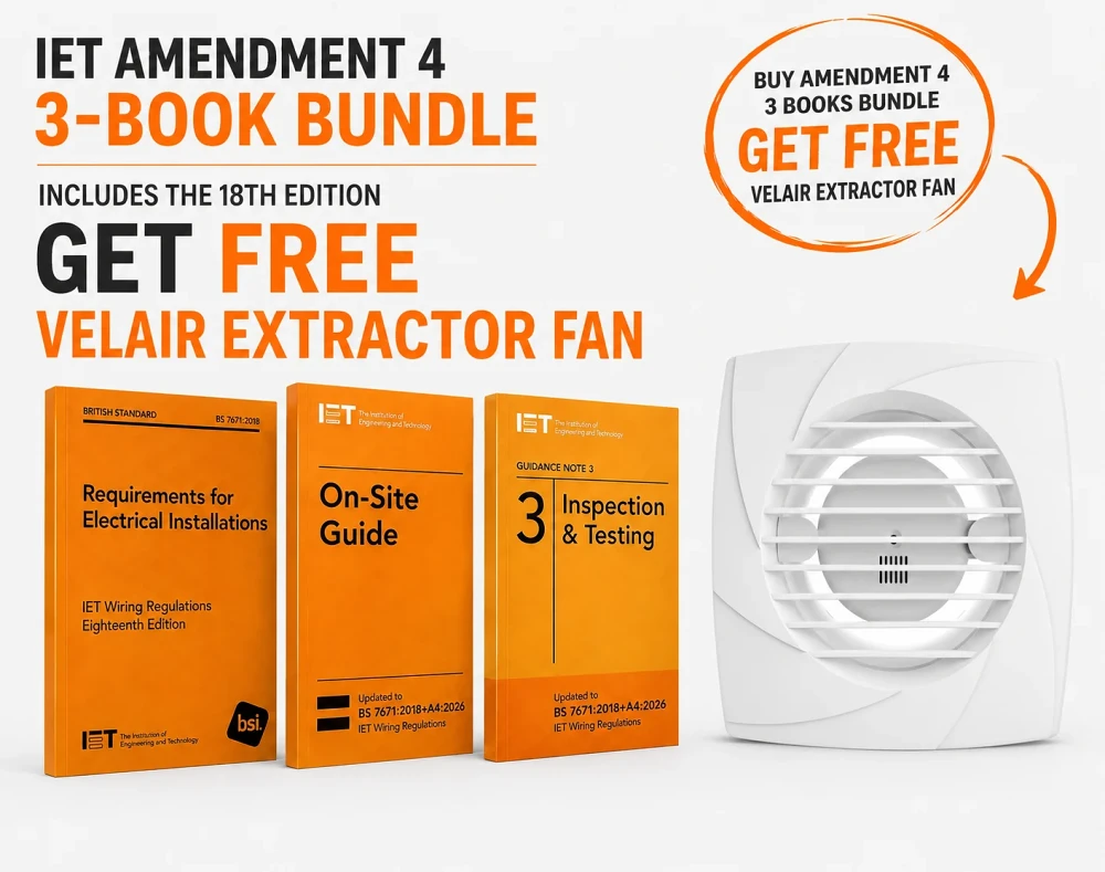 IET Amendment 4 3-Book Bundle + FREE Velair Extractor Fan 1 IET Amendment 4 Bundle