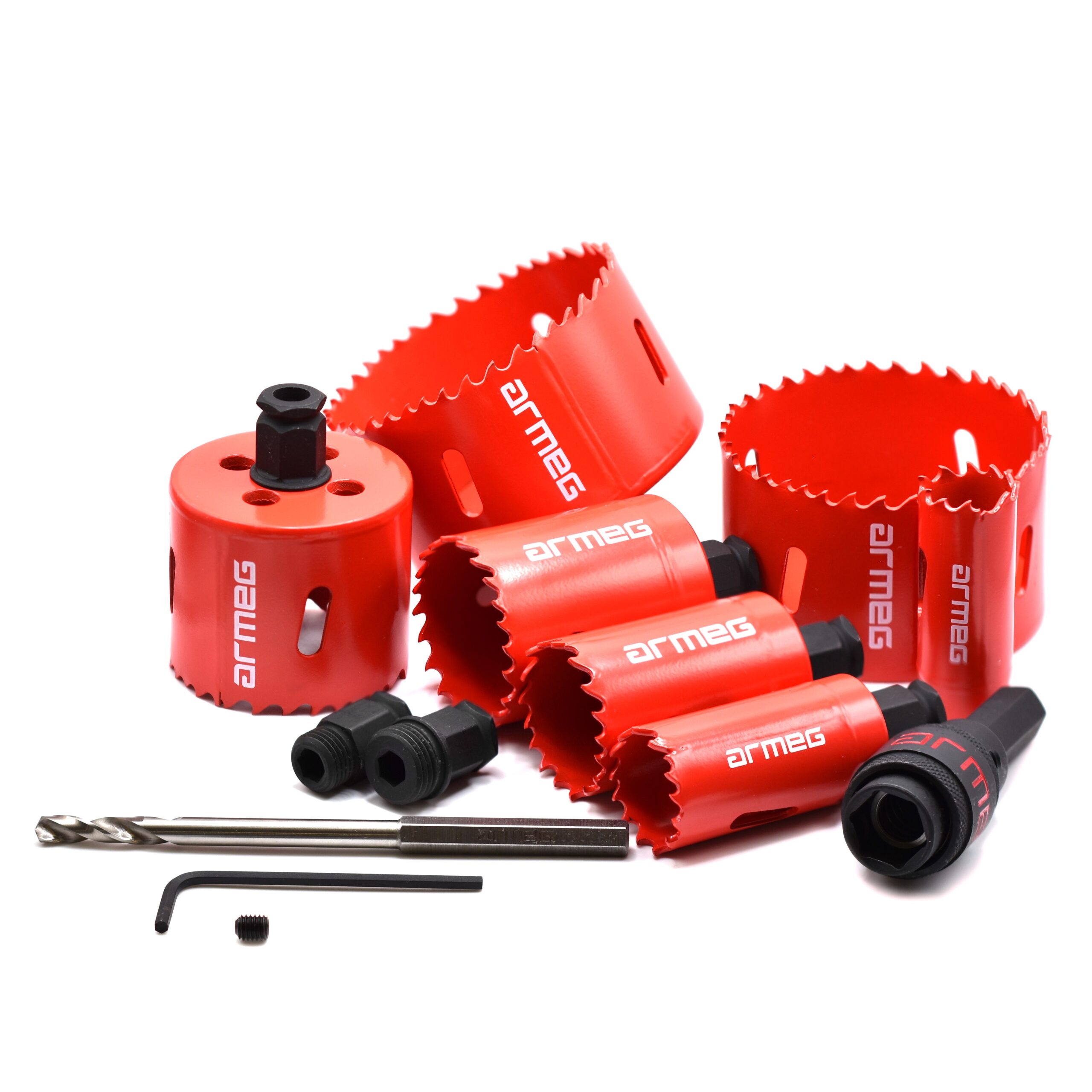 Armeg | CHA005 | Quick Change Cobalt Holesaw Set | 20–73mm 1 Armeg CHA005 Quick Change Holesaw Set