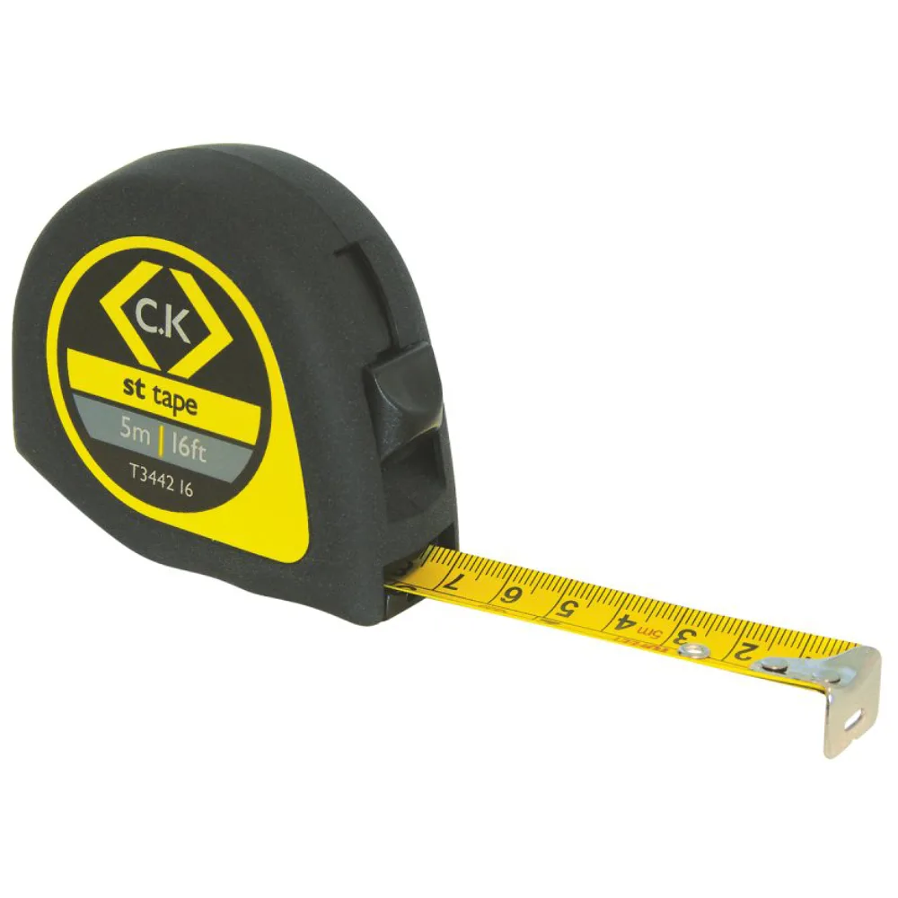 C.K T3442 16 Softech 16ft/5m Tape Measure with Lock and Pause Button 1 C.K Tools C.K T3442 16 Softech 16ft/5m Tape Measure with Lock and Pause Button