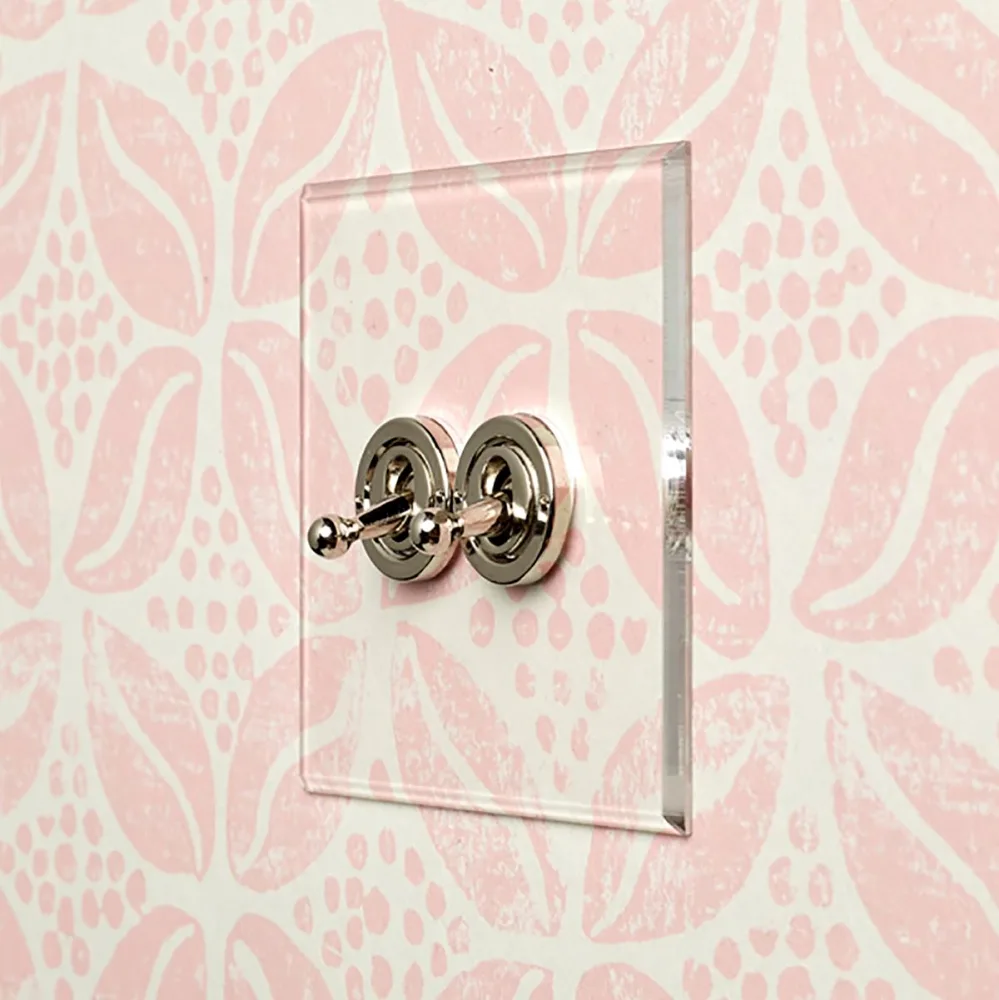 Forbes & Lomax | 2GIN/N | 2 Gang Intermediate Dolly Switch | Invisible with Nickel 1 Forbes & Lomax 2GIN/N 2 Gang Intermediate Dolly Switch - Invisible Plate with Nickel