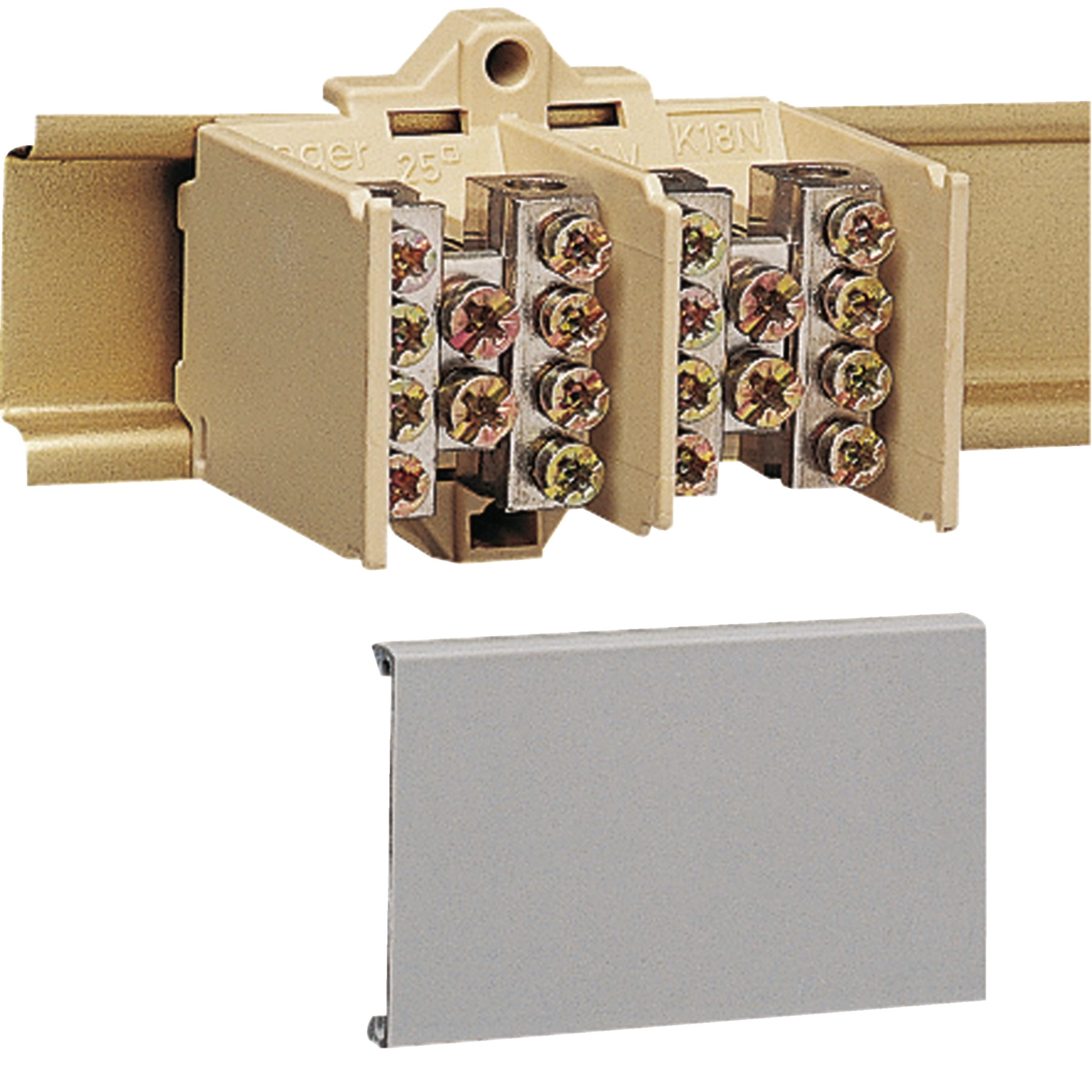 Hager | K023 | Main Line Branch Terminal | 2 Pole | 125A | 1x25mm² to 4x16mm² 1 Hager K023 2 Pole Main Line Branch Terminal