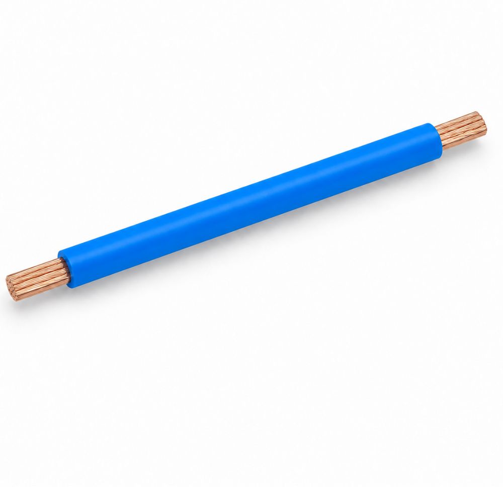 Hager | KE04B | Insulated Flexible Link | Blue | 355mm | Flat/Flat | 100A 1 Hager KE04B Insulated Flexible Link