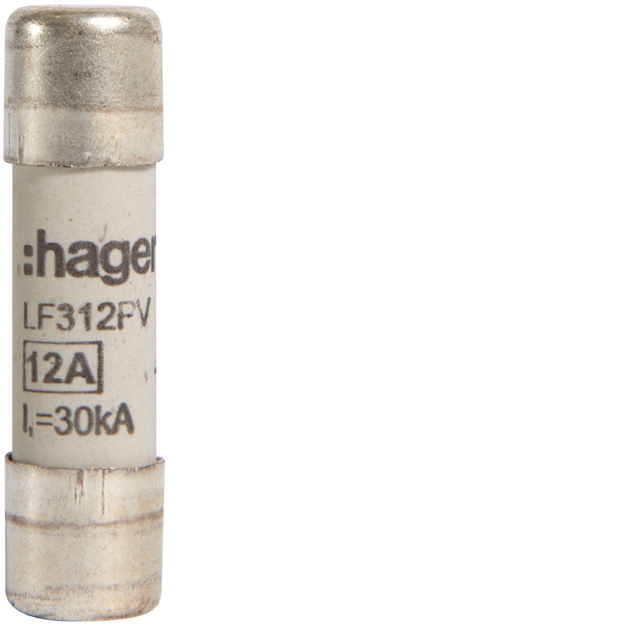 Hager | LF312PV | 12A 1000V DC PV Fuse | 10x38mm | Pack of 10 1 12A 1000V DC PV Fuse 10x38mm