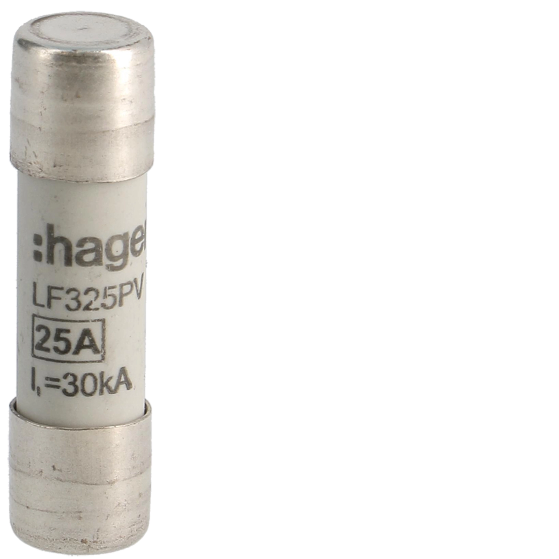 Hager | LF325PV | 25A 600V DC PV Fuse | 10x38mm | Pack of 10 1 25A 600V DC PV Fuse 10x38mm