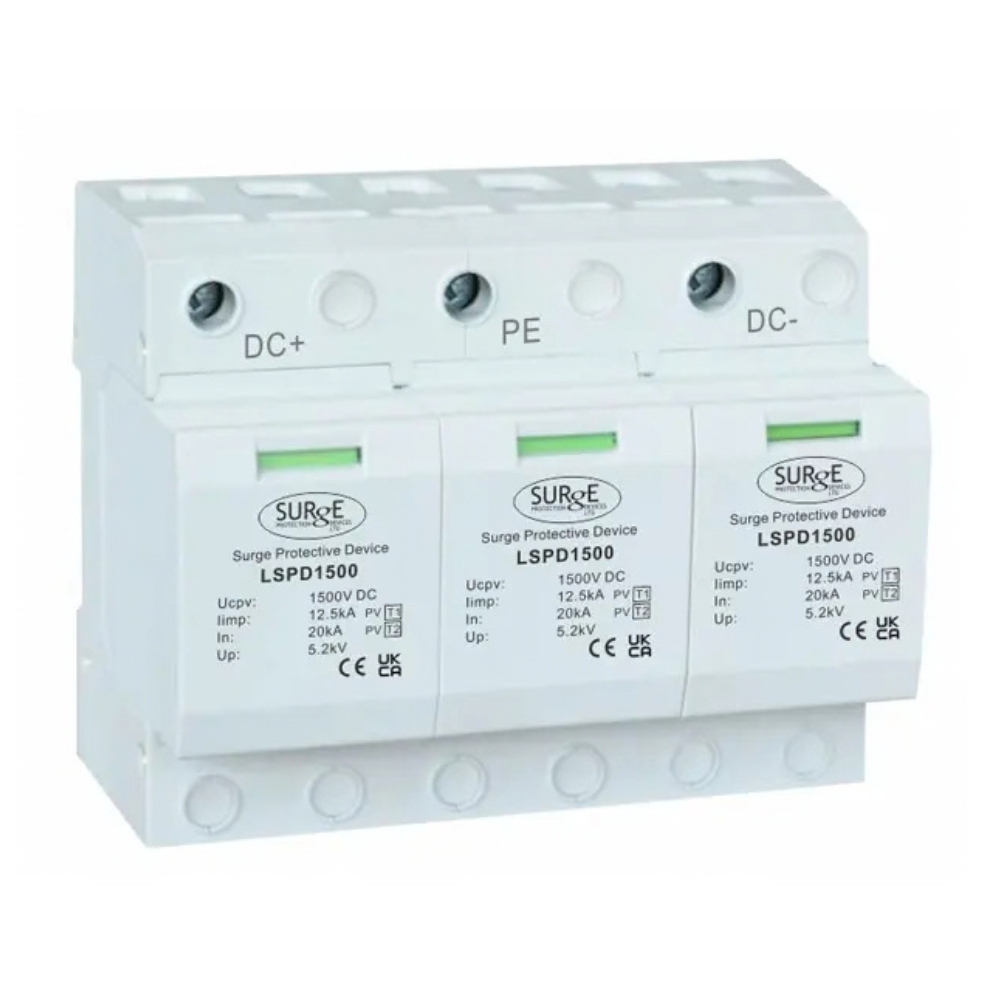 Surge Protection Devices | LSPDPV1500 | Type 1+2 PV SPD | 1500V DC 1 LSPDPV1500 Type 1+2 1500V DC PV SPD