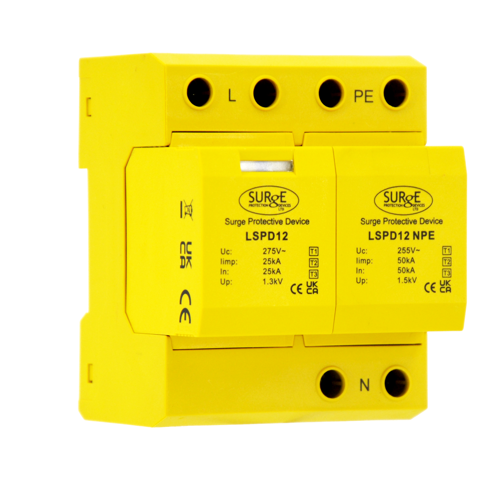 Surge Protection Devices | LSPD12 | Type 1, 2 & 3 Single Phase SPD | 25kA Per Pole 1 LSPD12 Type 1 2 3 Single Phase SPD