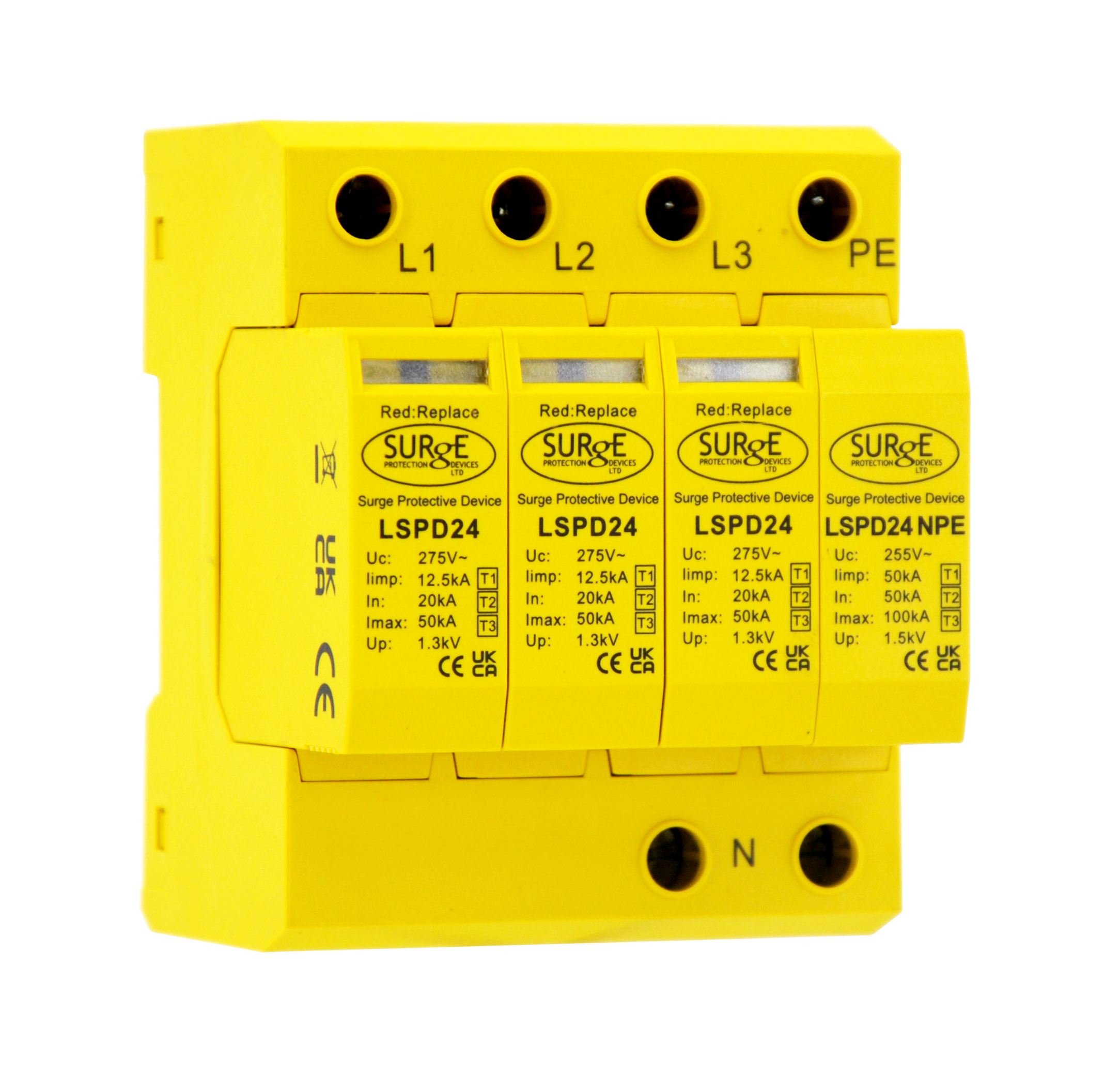 Surge Protection Devices | LSPD24 | Type 1, 2 & 3 Three Phase SPD | 12.5kA Per Pole 1 LSPD24 Type 1 2 3 Three Phase SPD