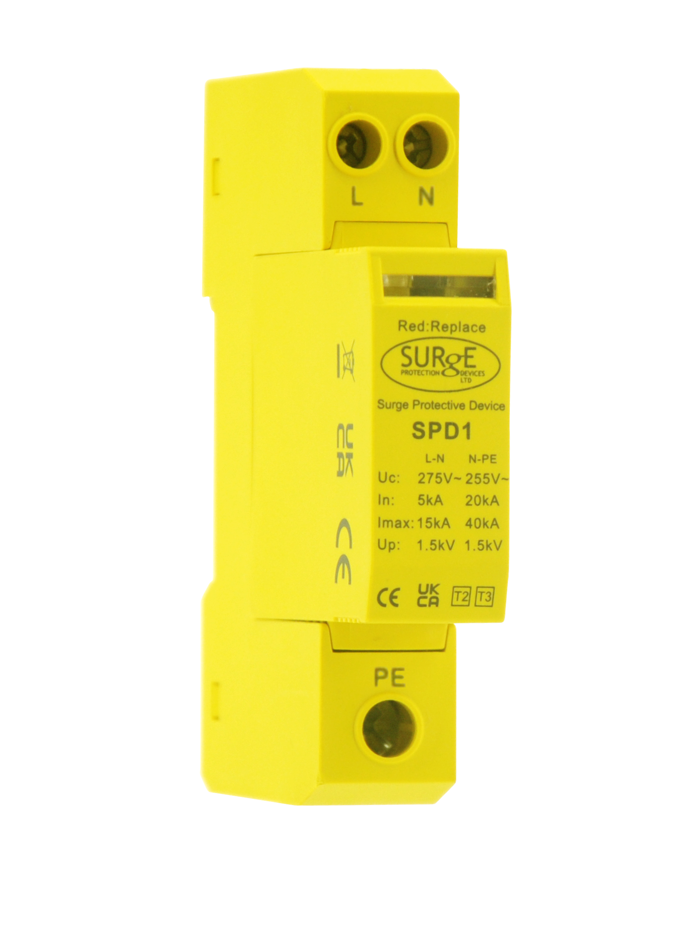 Surge Protection Devices | SPD1 | Type 2 & 3 Single Phase SPD | 40kA 1 SPD1 Type 2 & 3 Single Phase SPD